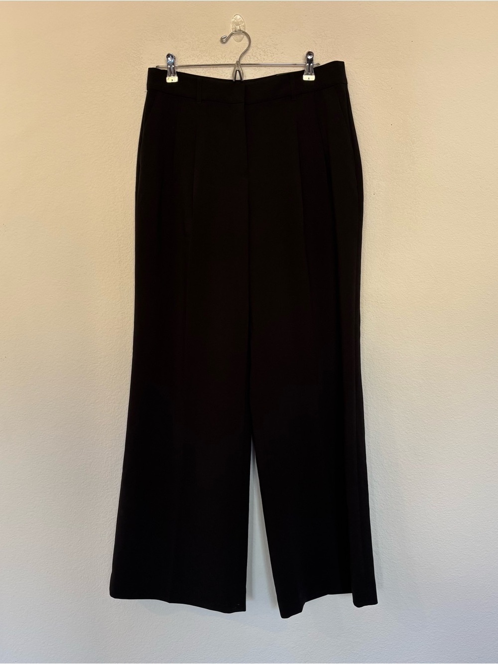 WHBM Pleated Wide Leg Pant Black NWT - Picture 3 of 10